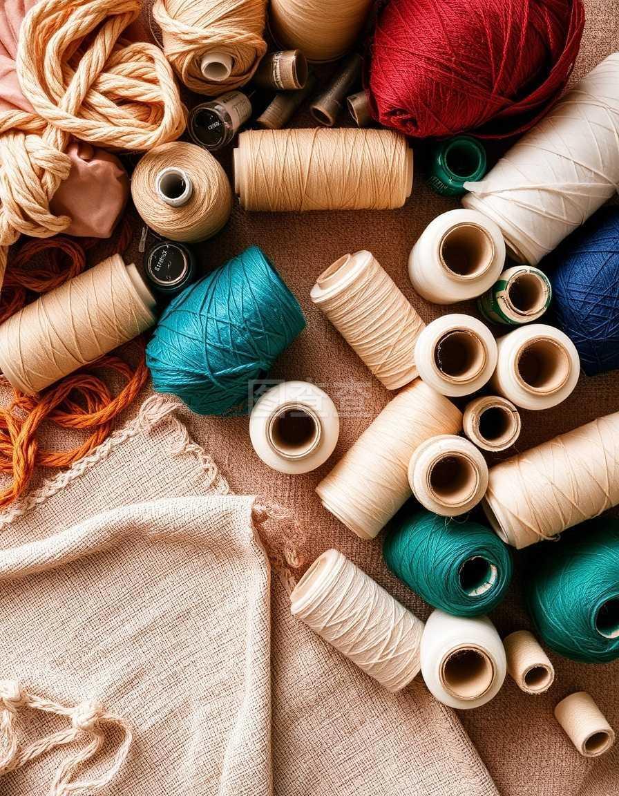 桌上的紡織品和線卷 織物的藝術(shù)與傳承
